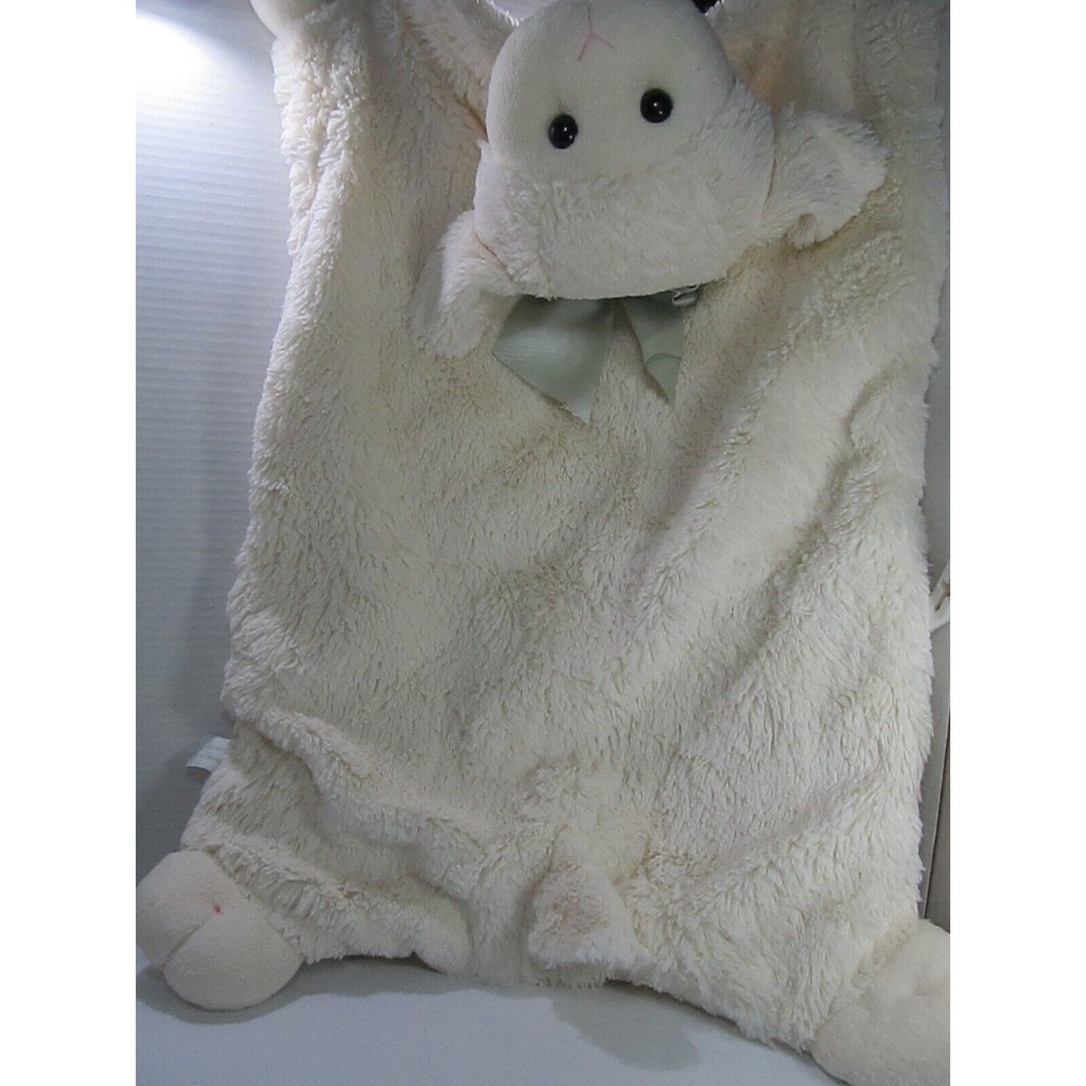 Baby Bearington Lamb White Security Safety Baby Plush Blanket large size 28"x19" - Picture 7 of 11